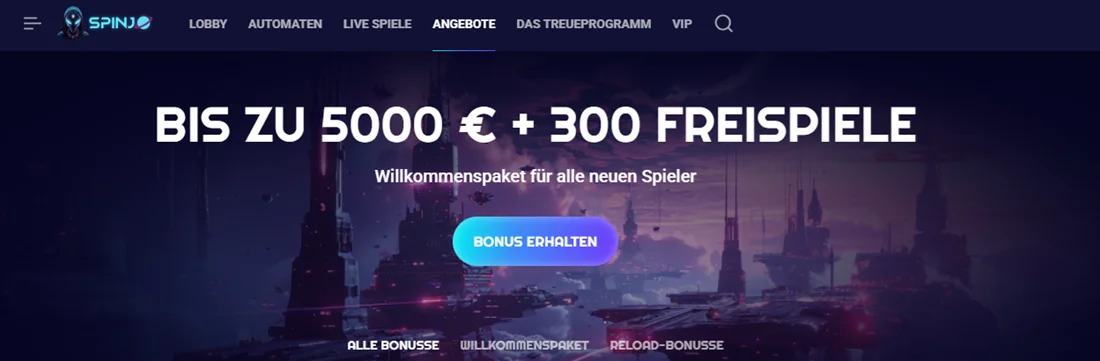 SpinJo Willkommen Bonus